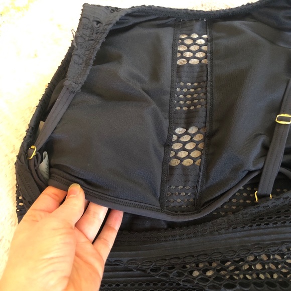 Black Mesh One Piece - Picture 6 of 7